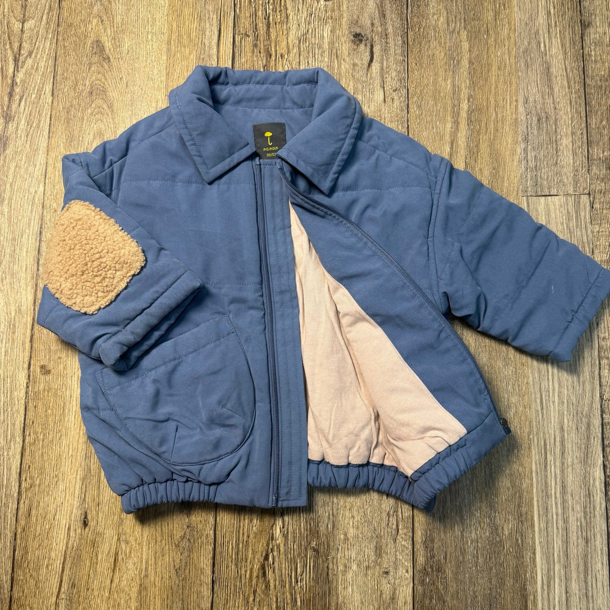 AKBT42 - Áo khoác chần bông MM màu xanh cho bé size 90