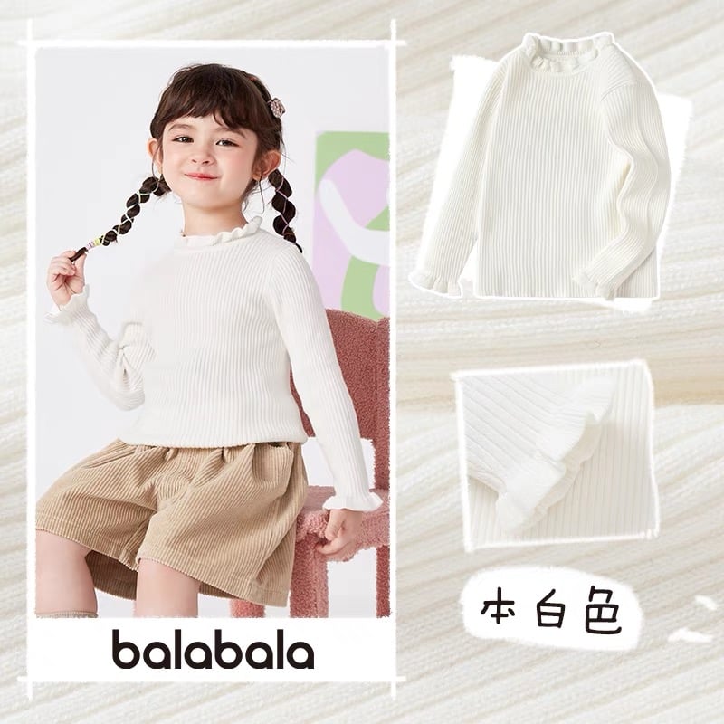 Áo len cổ bèo Balabala 4 màu size 90 - 165