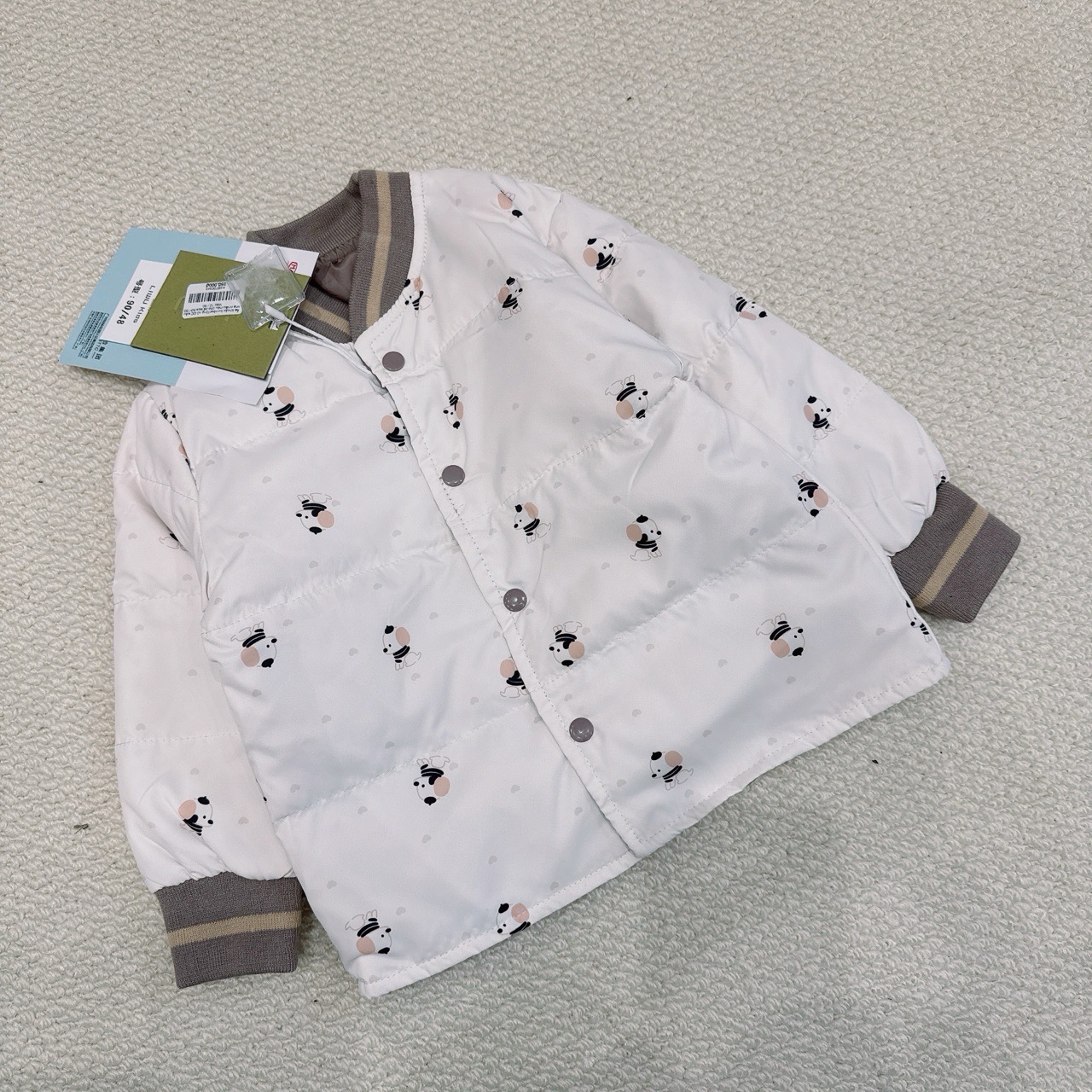 Áo khoác bomber lông vũ QC siêu nhẹ nhiều màu cho bé size 90-130