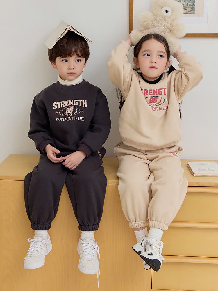 Bộ nỉ bông bebezoo thể thao 3 màu cho bé size 100-160