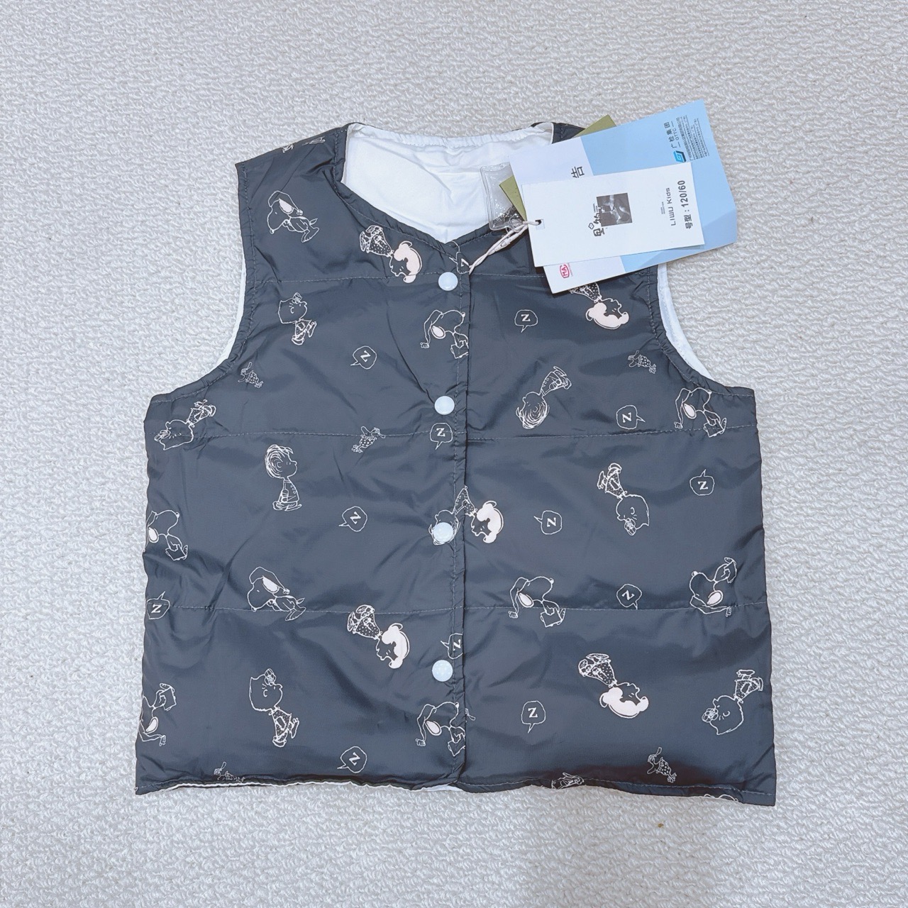 Áo khoác gile lông vũ Liwu Kids siêu nhẹ 2 mặt nhiều mẫu cho bé size 90 - 130