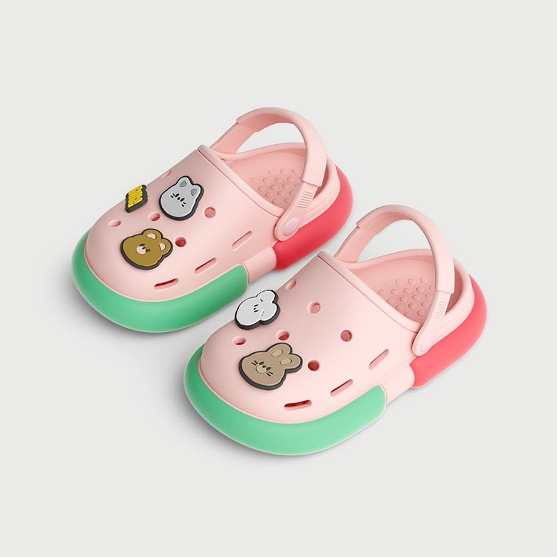 Sục nhựa Mario viền sắc màu đính jibit mèo thỏ