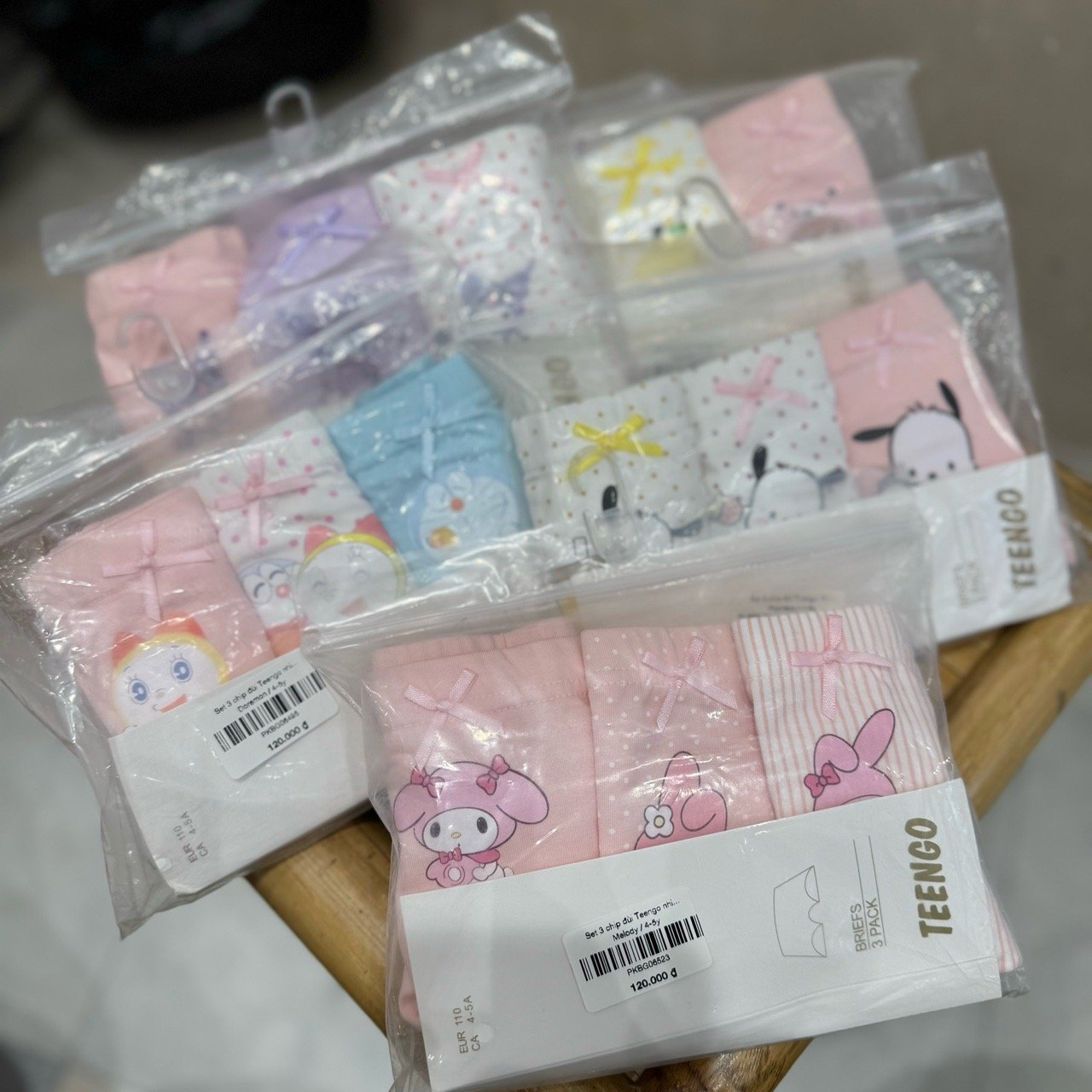 Set 3 chip đùi Teengo nhiều hình cho Bé Gái size 3 - 14y