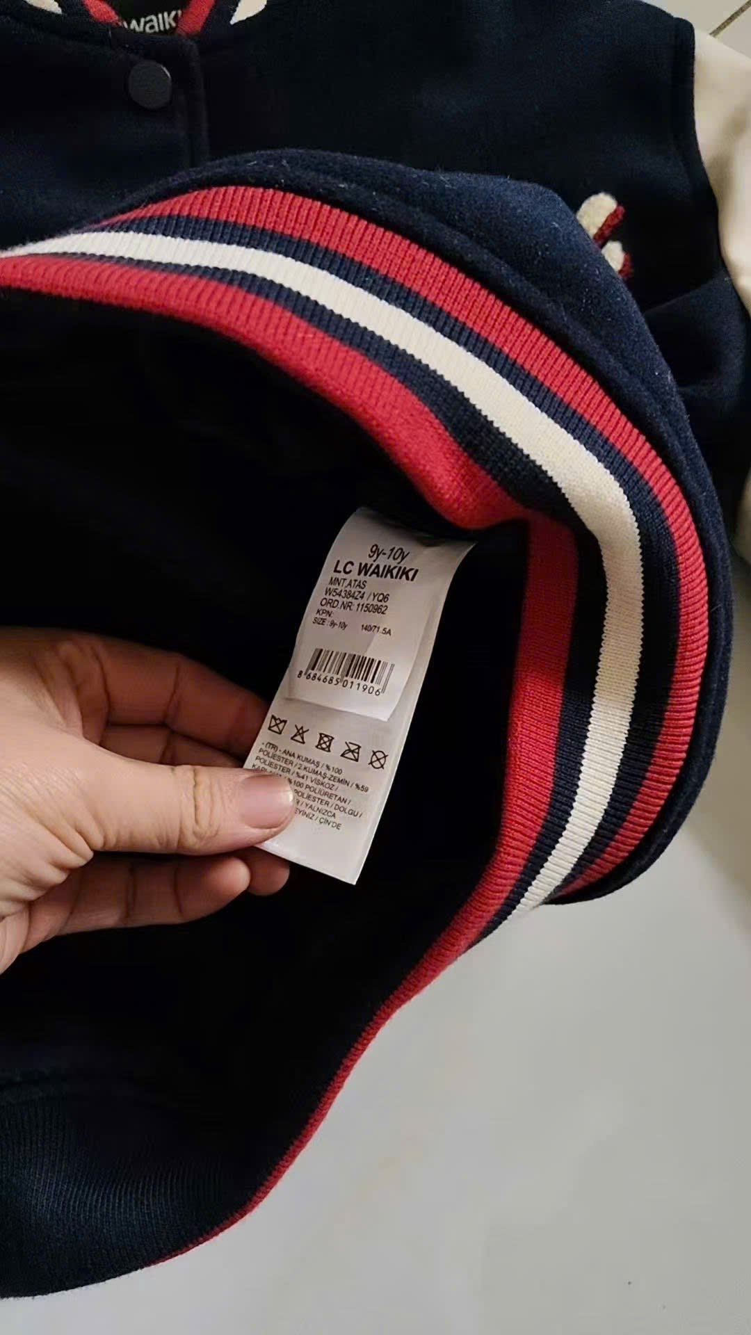 Áo khoác bomber LC dư xịn màu navy New York cho bé size 6-14y