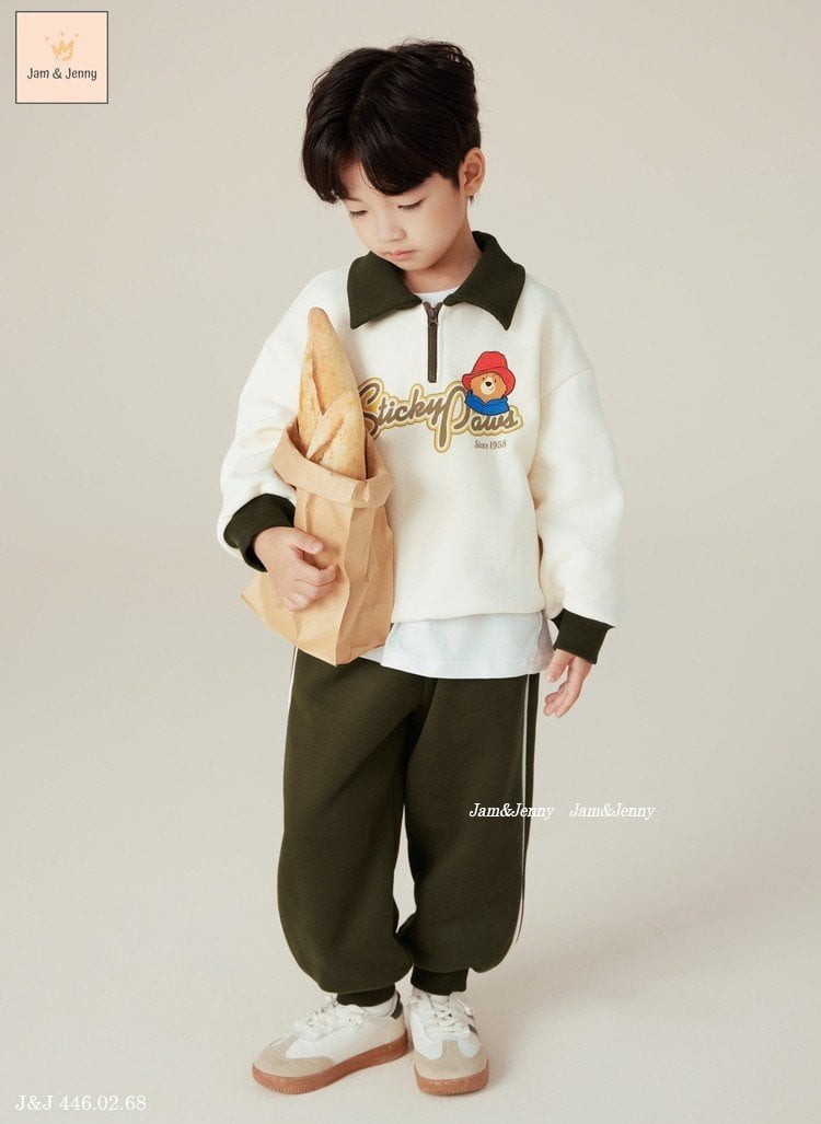 Bộ nỉ Jam&Jenny cổ đức Sticky Paus 3 màu size 2 - 12y