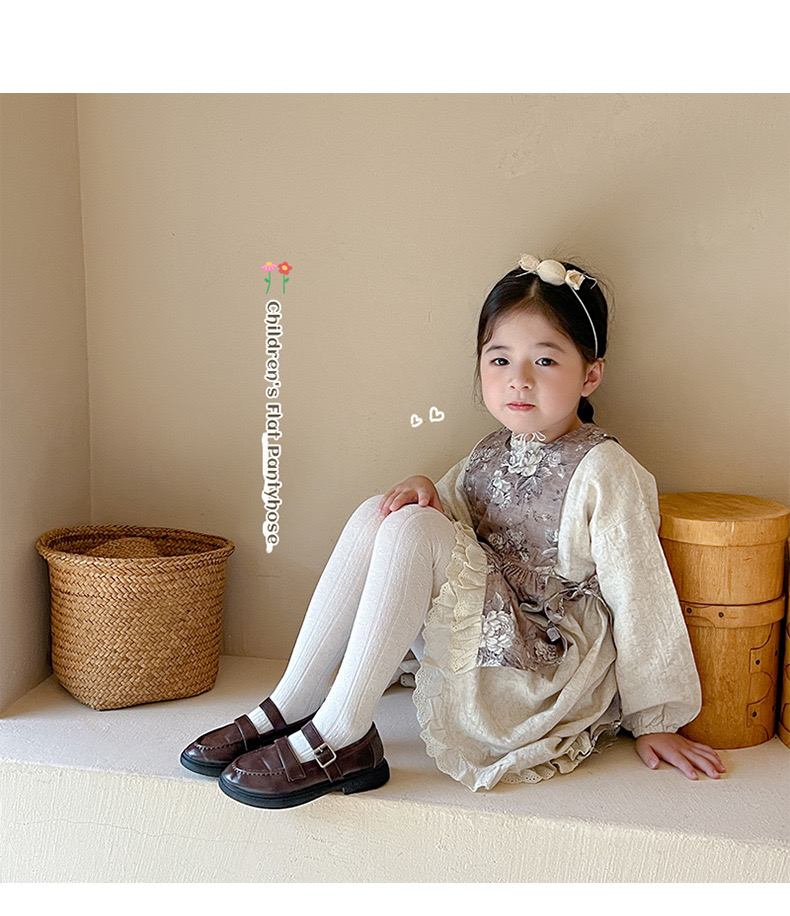 Quần tất trơn họa tiết vân nơ chìm nhiều màu cho bé size 70-140cm