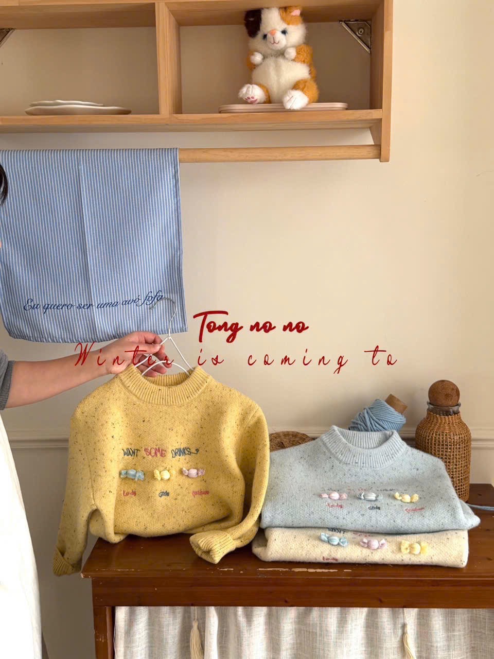 BM2 - Áo len Tongnono nhiều màu cho bé gái size 110-150