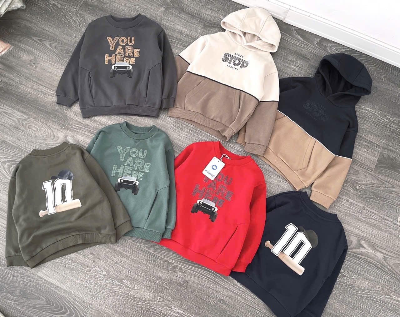 ABT19 - Áo nỉ Mayoral nhiều màu cho bé trai size 2-10y