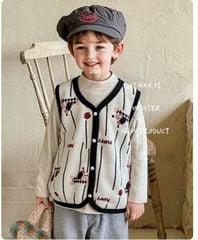 88282 - Áo gile nỉ LNX 2 hình cún cho bé size 90 - 140