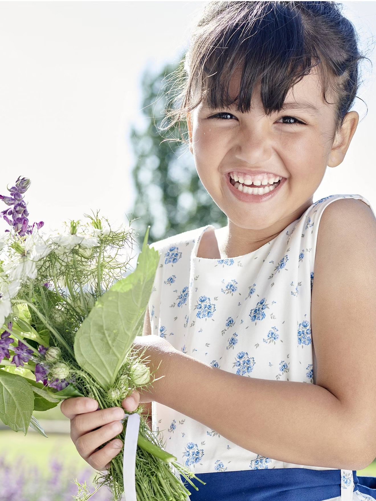 V00028 - Váy thô hoa nhí 2 màu hoa nhí BG size 2-14y