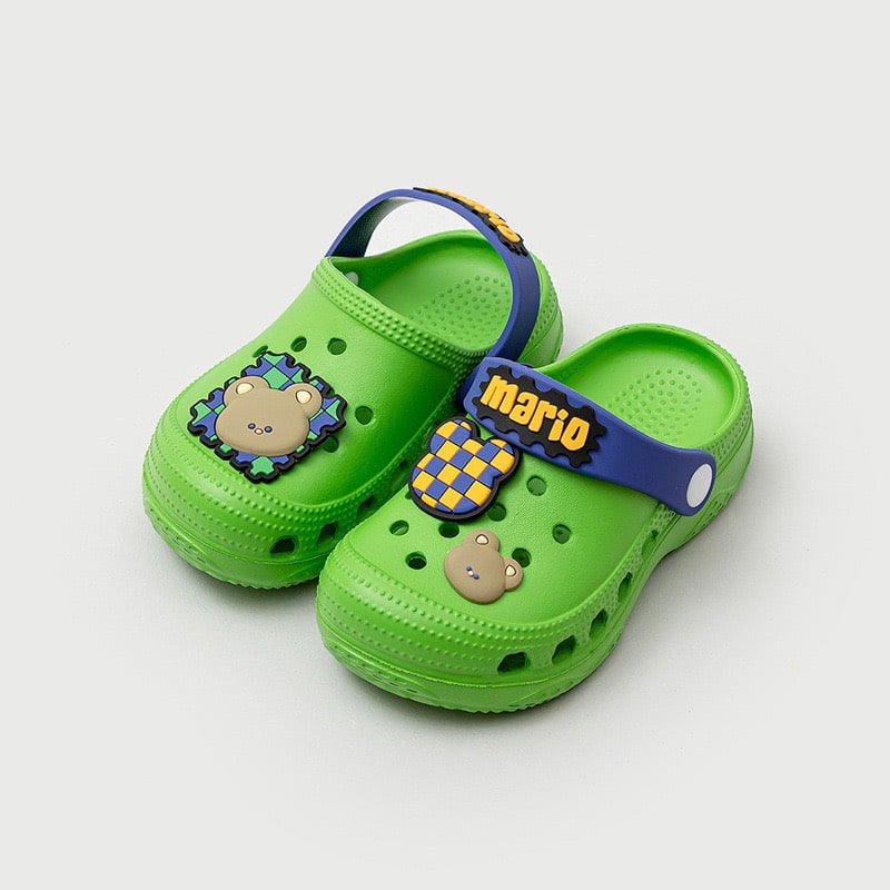 Sục nhựa quai chữ Mario đính jibit nhiều màu