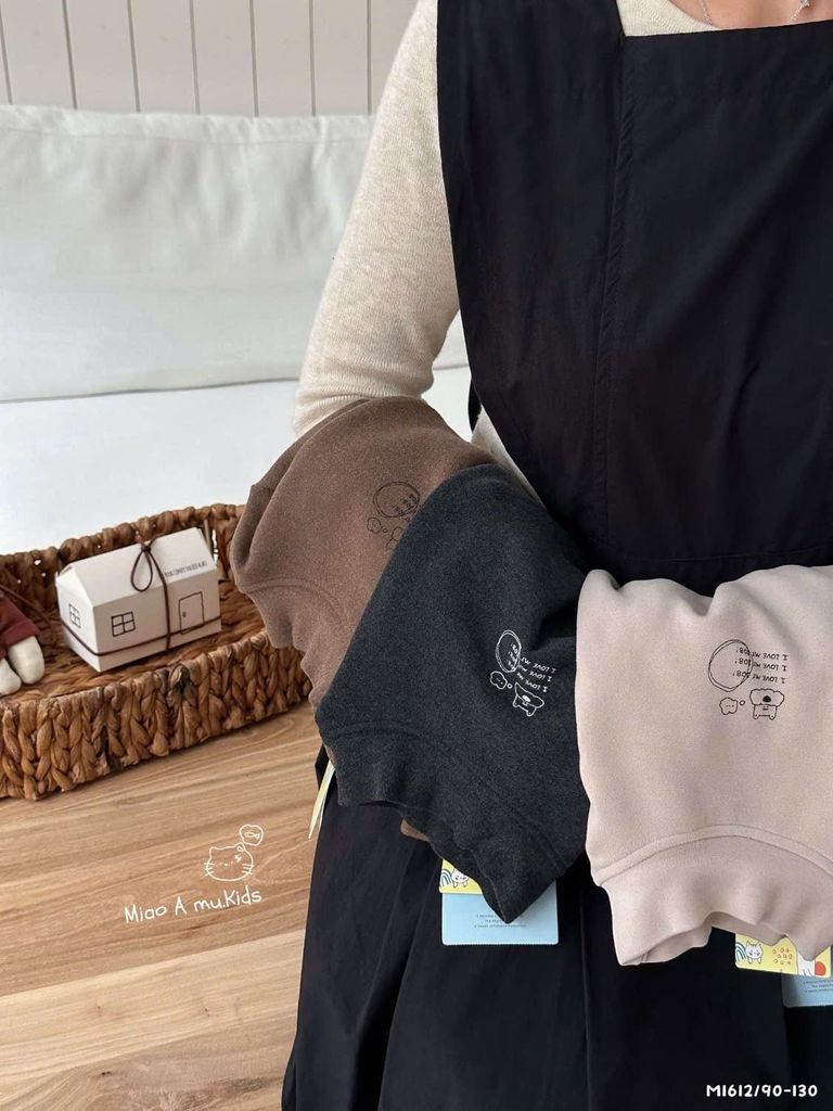 1612 - Áo giữ nhiệt mềm ấm 2 màu cho bé size 90-130