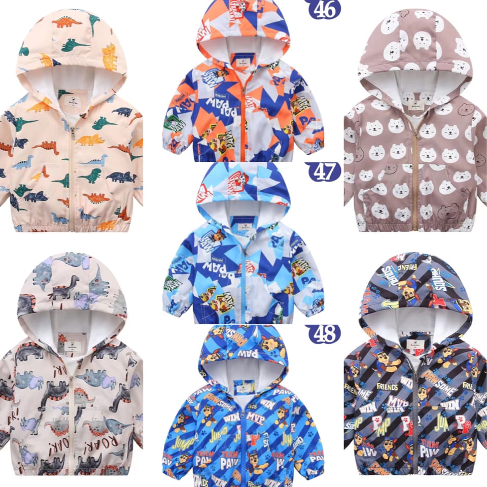 Áo gió lót cotton Ravedye Bear nhiều hình Bé Trai size 100 - 140