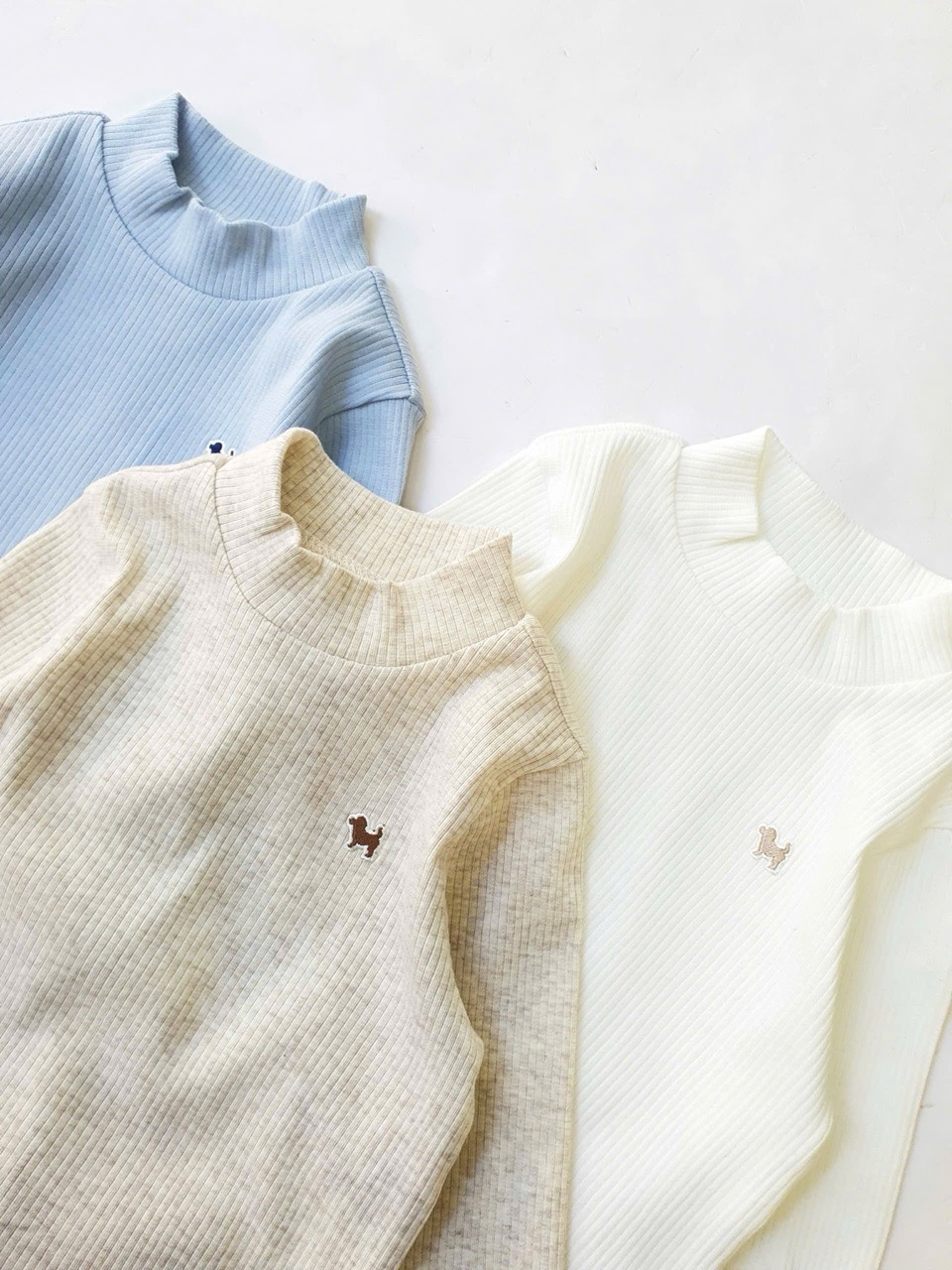 BM2511ST04 - Áo thun giữ nhiệt thêu cún nhiều màu cho bé size 80-160