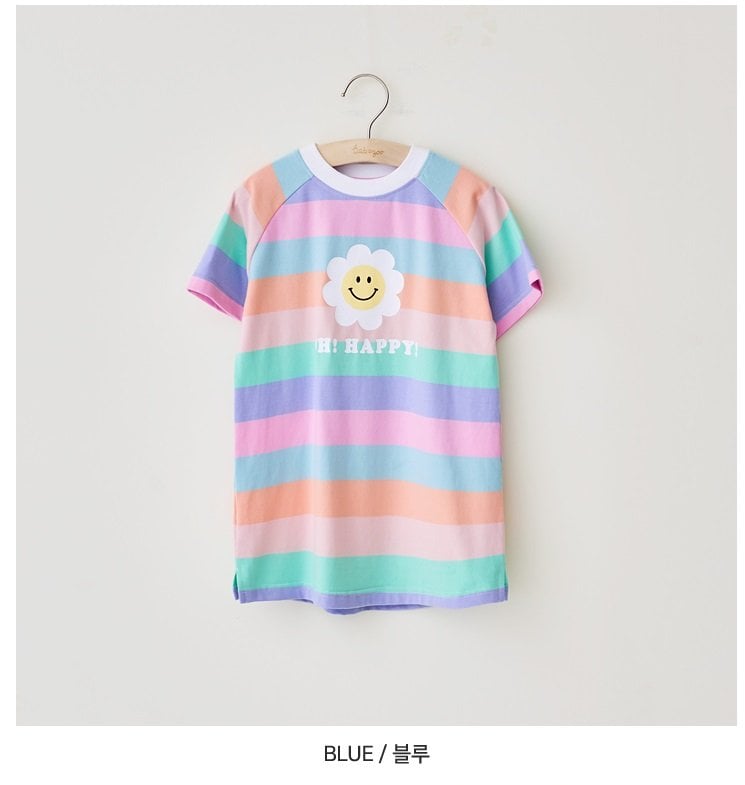 V00069 - Váy cotton kẻ sắc màu happy 2 màu BG size 100-140