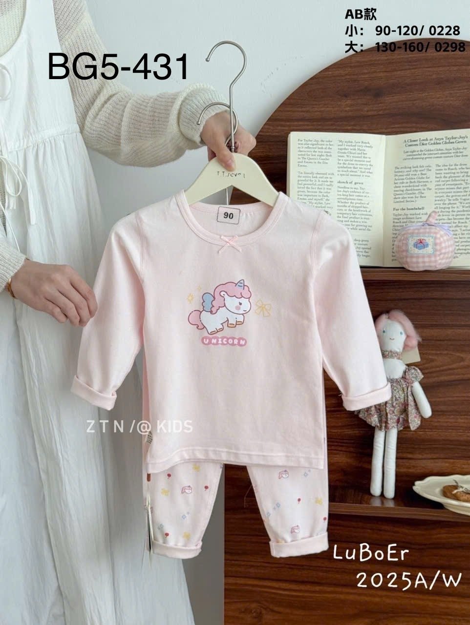 BM5 - Bộ thun Luboer nhiều hình cho Bé Gái size 90 - 160