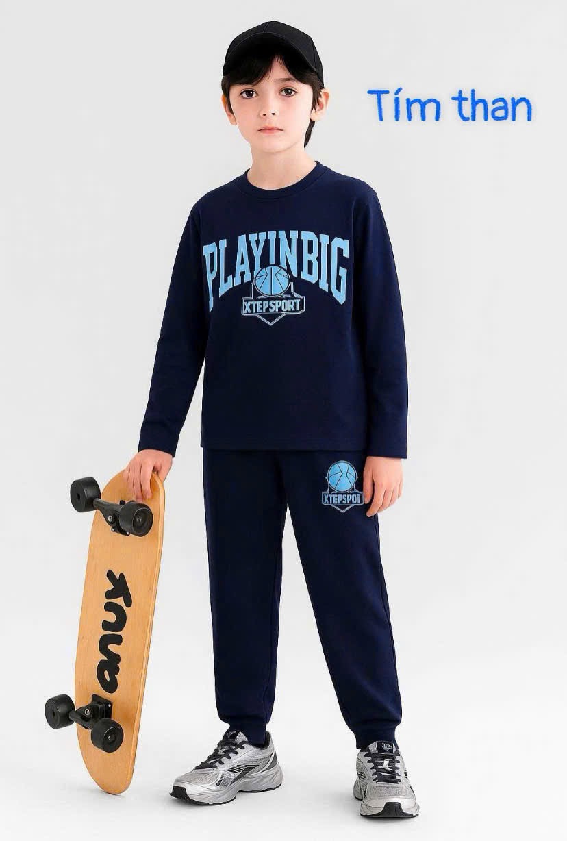 Bộ cotton MBCKids dòng đại PLAYNBIG nhiều màu cho bé trai size 6-14y