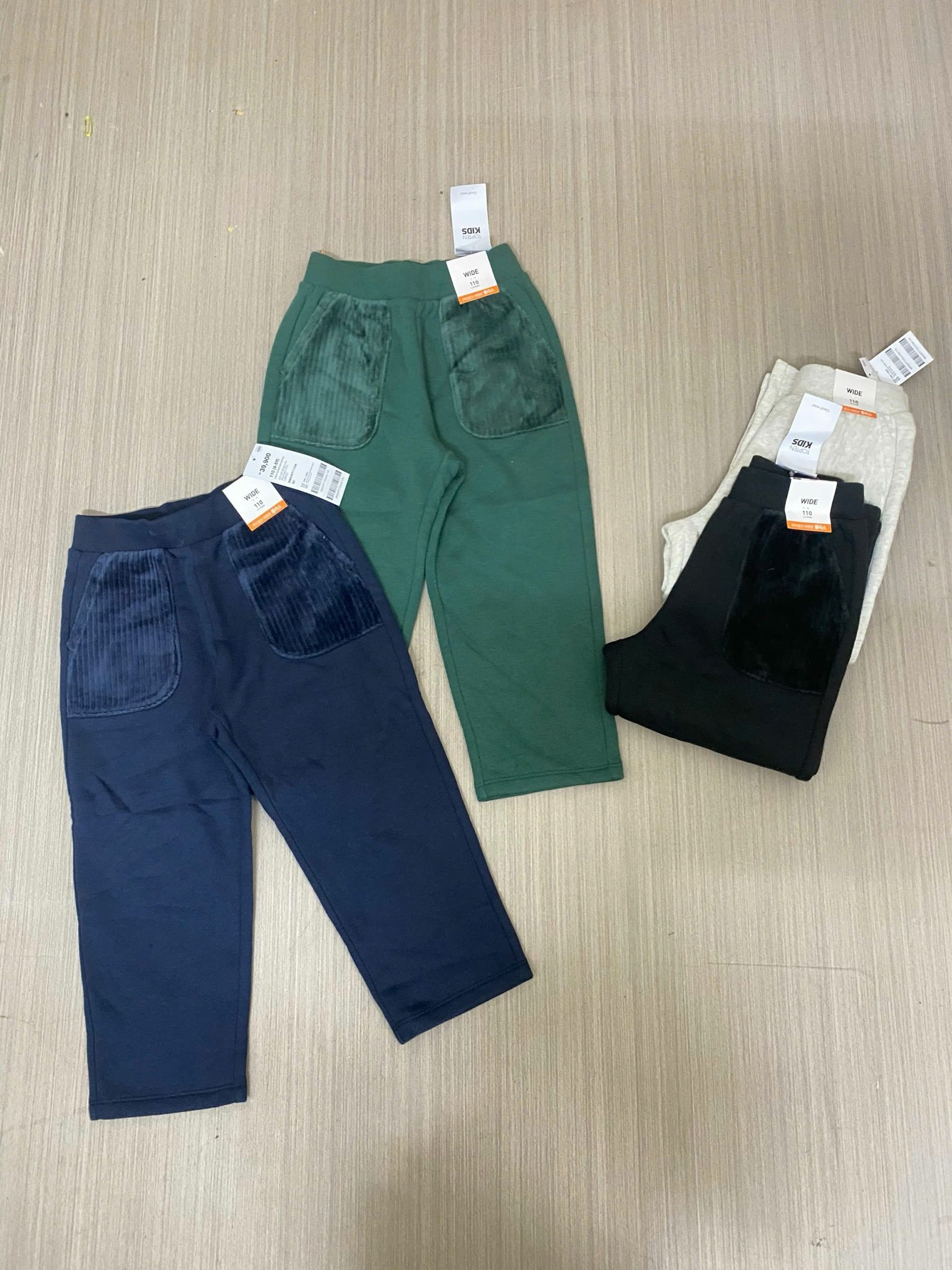 Quần baggy nỉ bông Topten phối túi nhung nhiều màu cho bé size 100-150