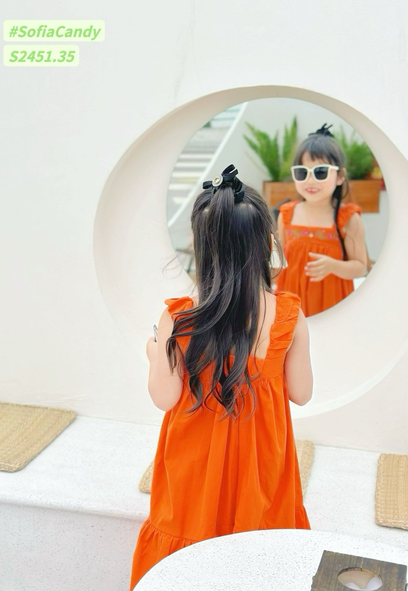 Váy thô Sofia Candy hai dây thêu hoa ngực nhiều màu size 1-10y