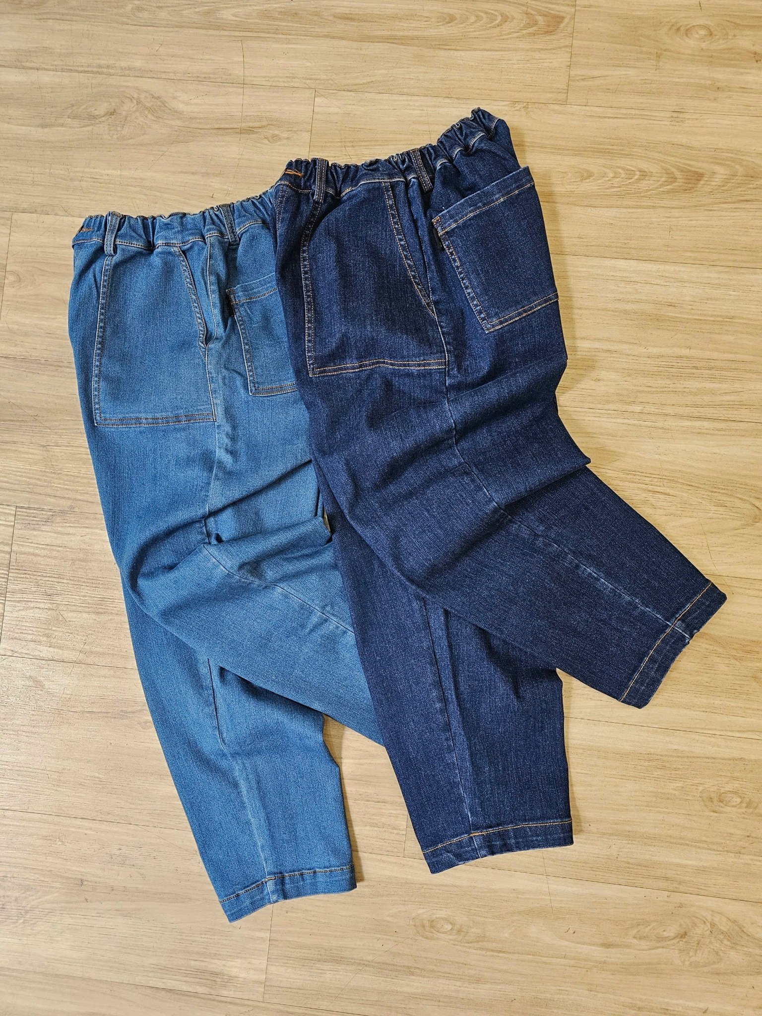Quần jean dáng baggy BeeMon 2 màu xanh đậm / nhạt size 120 - 160