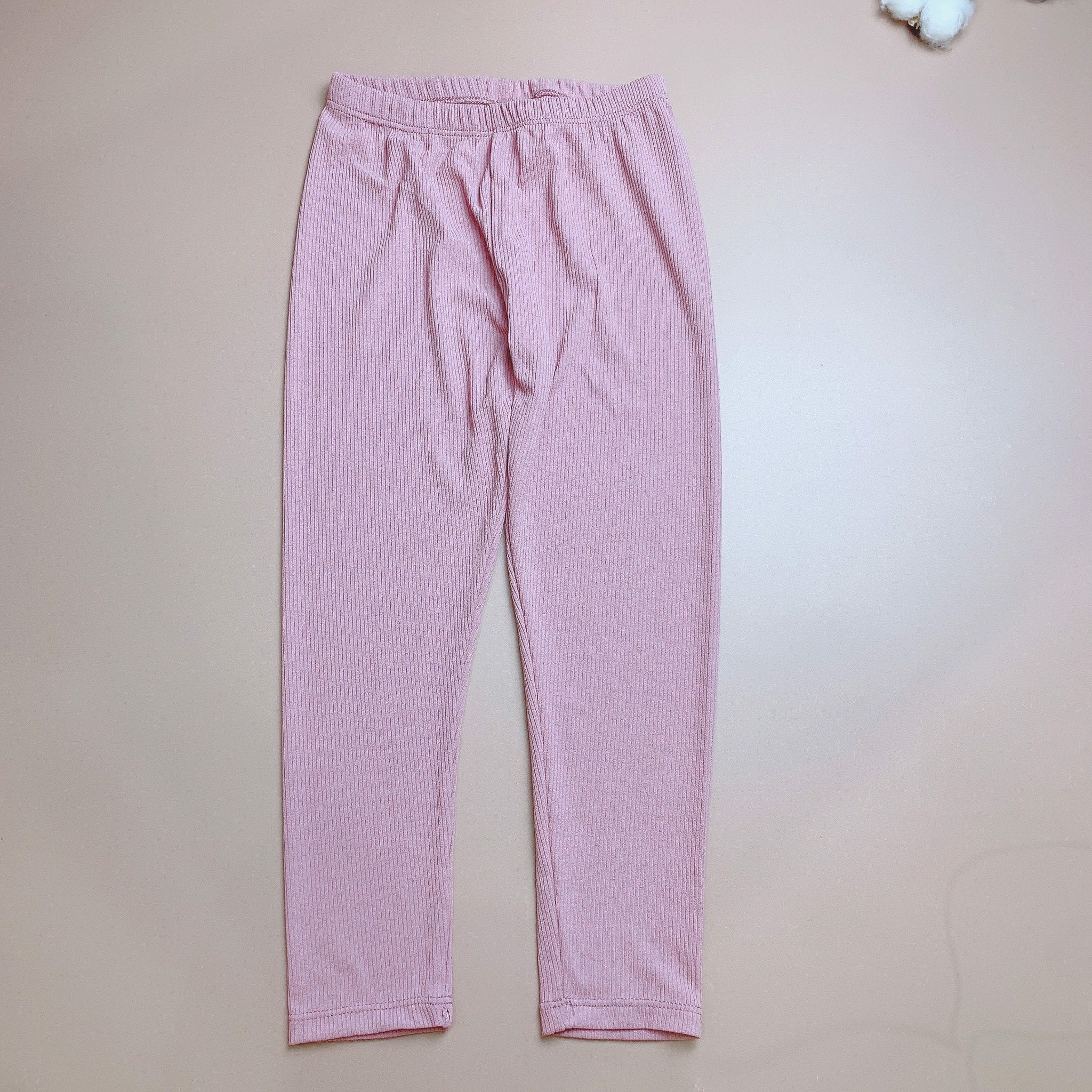 Legging thun tăm Mia Kids trơn màu 6-10y