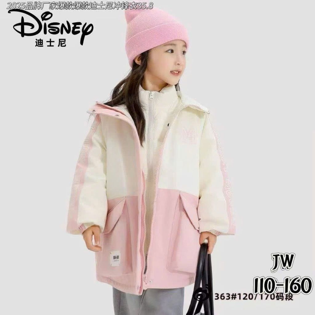 W363 - Áo khoác Disney lót nỉ cho bé size 110-160