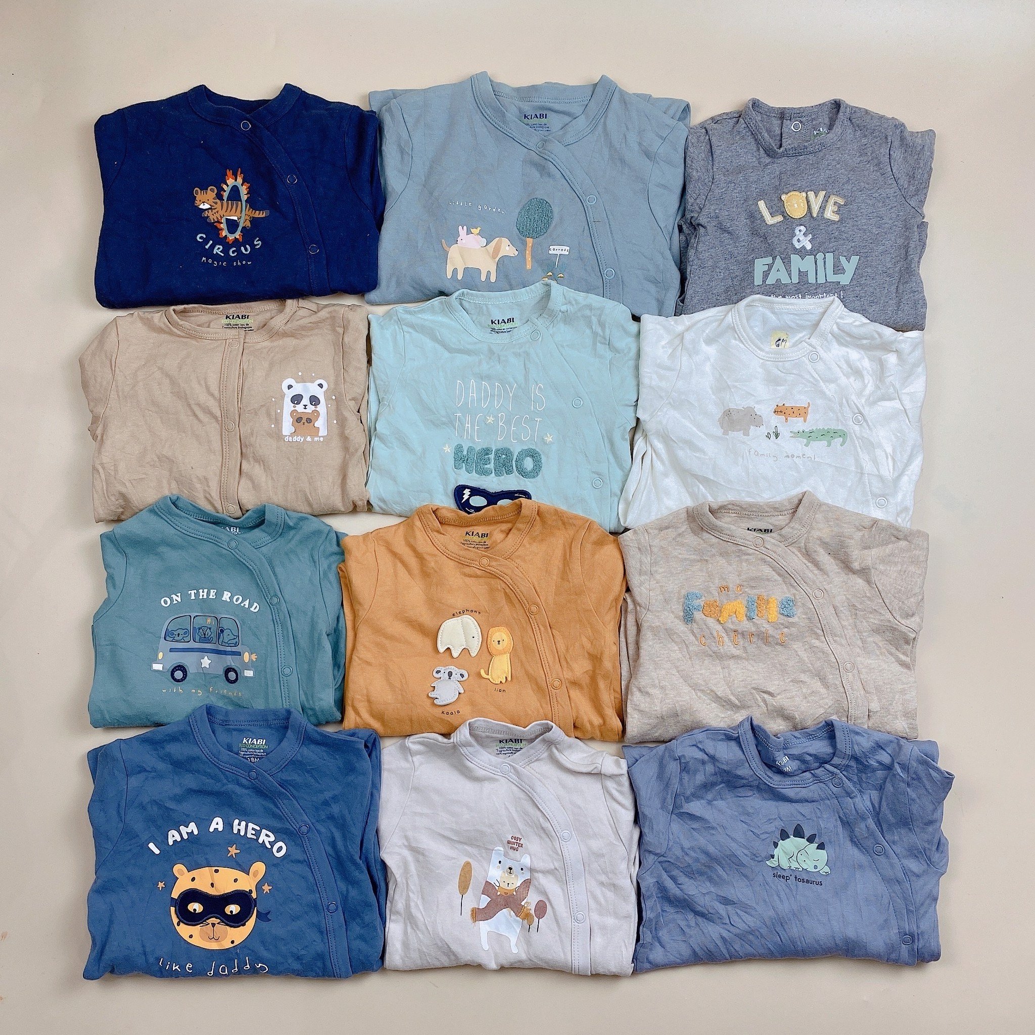 Body cotton liền thân Kiabi nhiều mẫu Bé Trai