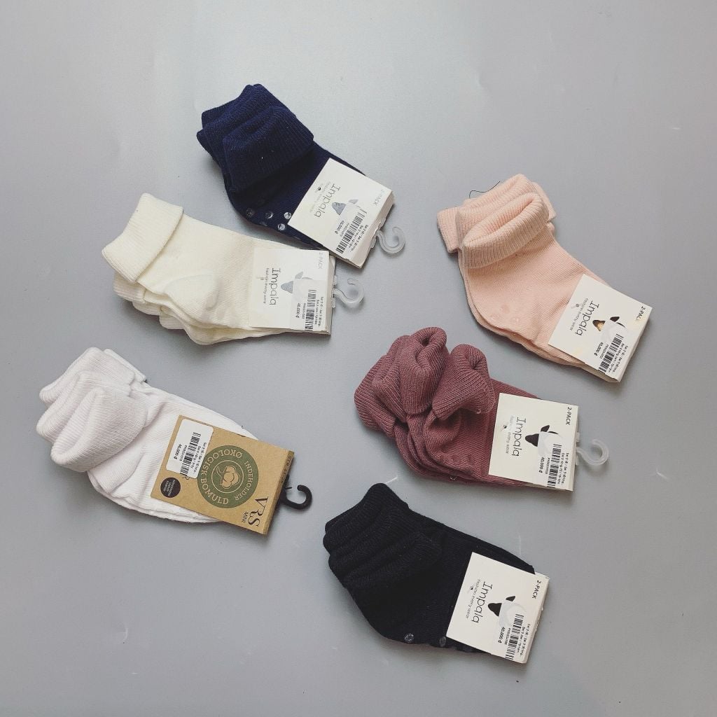 Set 2 tất / Set 3 tất Impala - VRS trơn màu size 3m - 3y