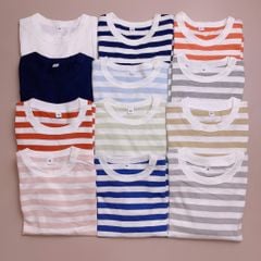 Áo cotton Muji trơn, kẻ nhiều màu BTBG