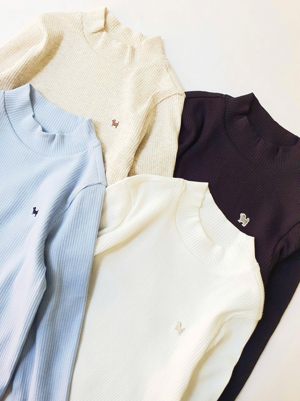 BM2511ST04 - Áo thun giữ nhiệt thêu cún nhiều màu cho bé size 80-160