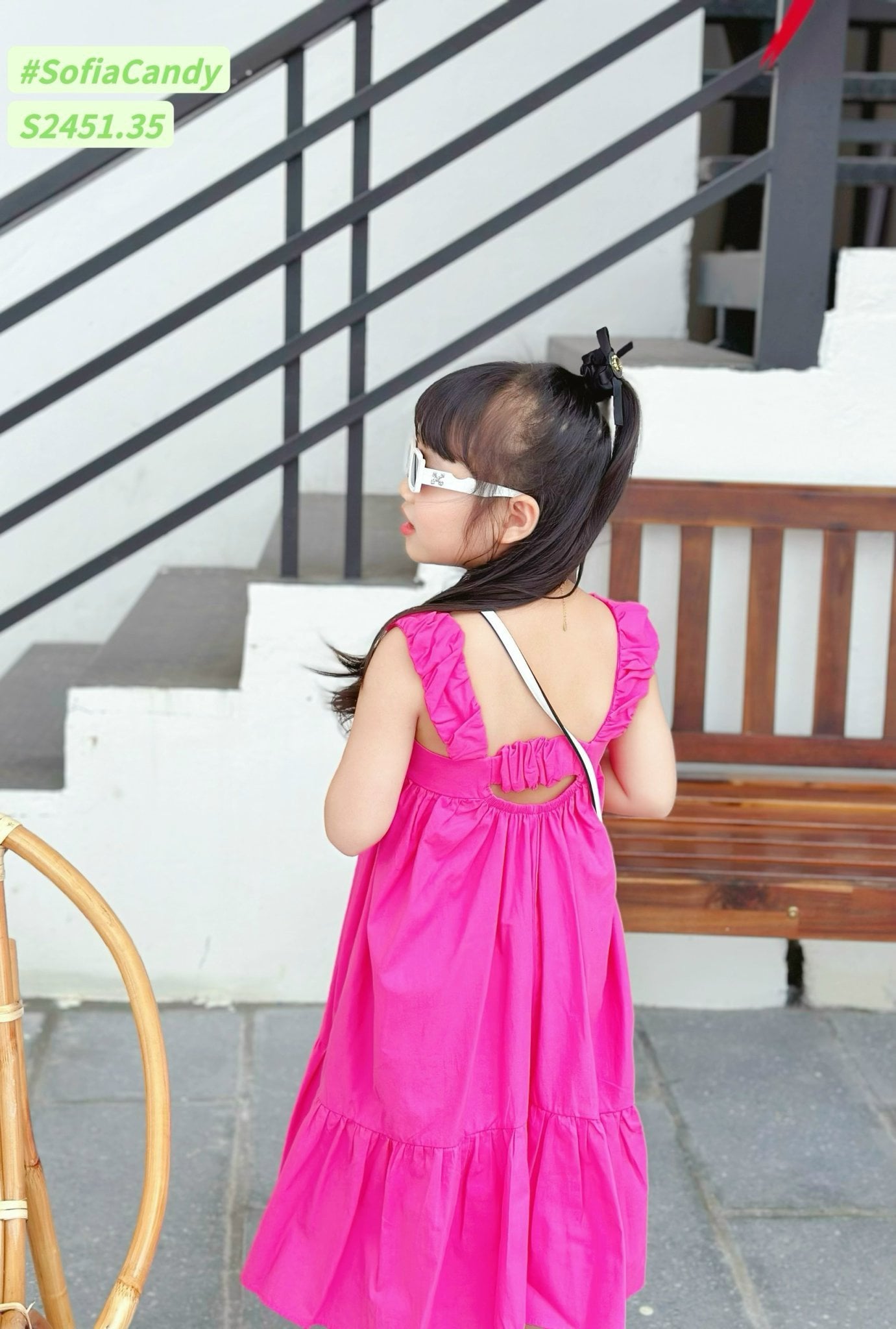 Váy thô Sofia Candy hai dây thêu hoa ngực nhiều màu size 1-10y