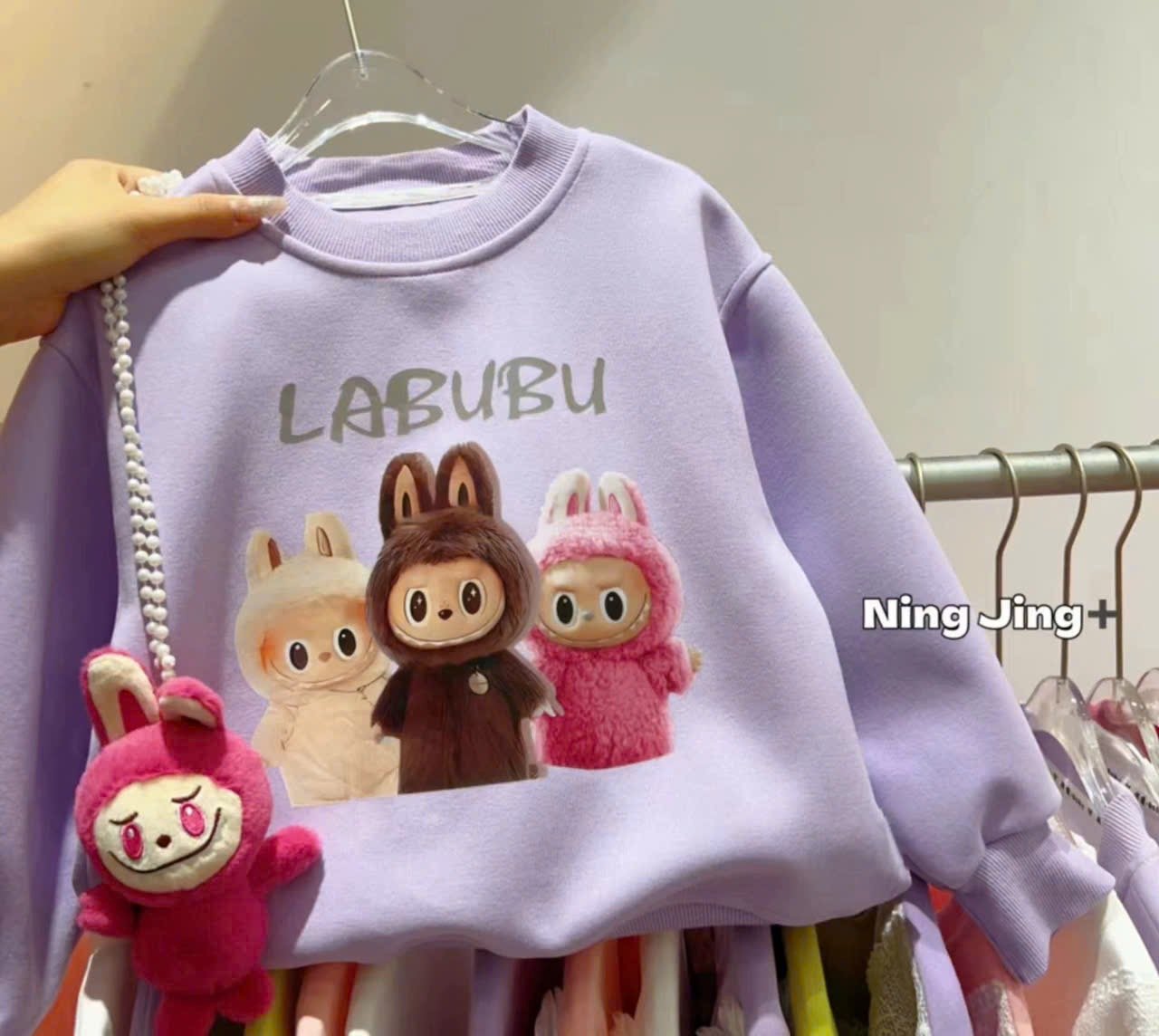 Áo nỉ Labubu / Kuromi / Melody nhiều màu size 110 - 150