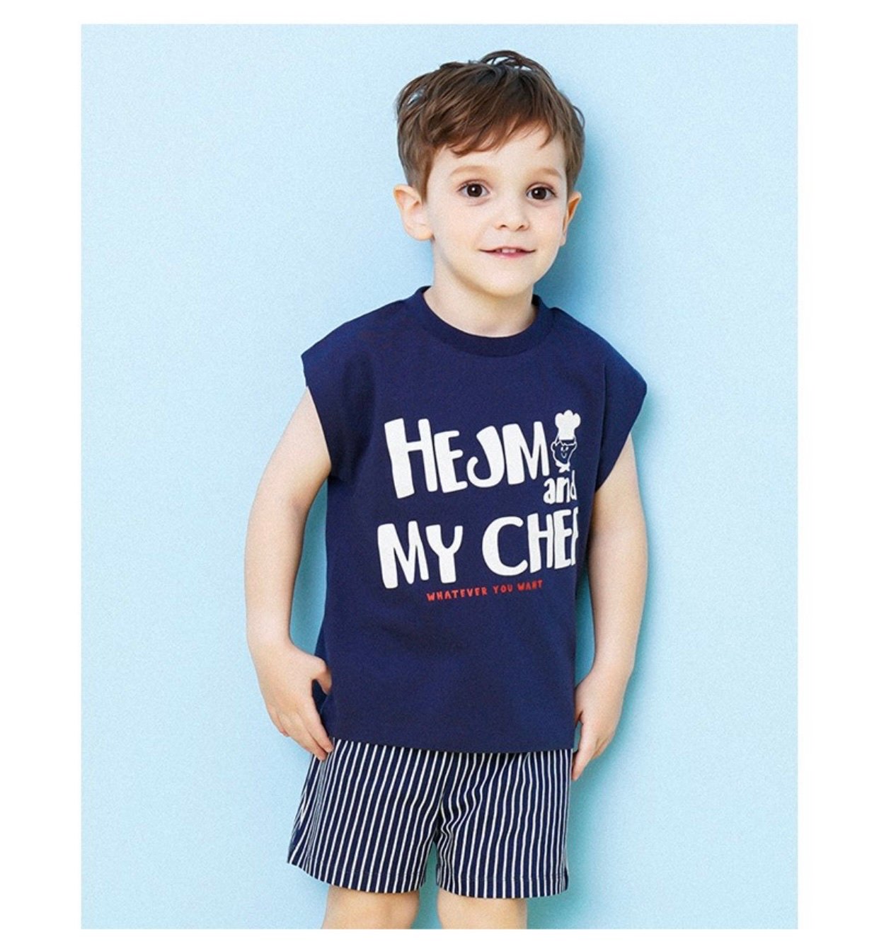 Quần đùi cotton Hej Mini xuất Hàn bé trai