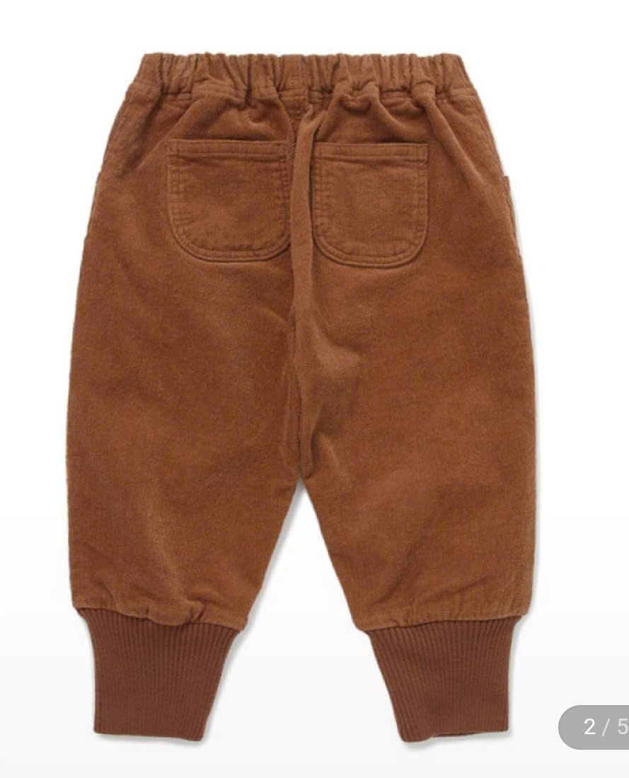 Quần jogger nhung BD xuất Hàn 2 màu navy/nâu bé trai size 90-120