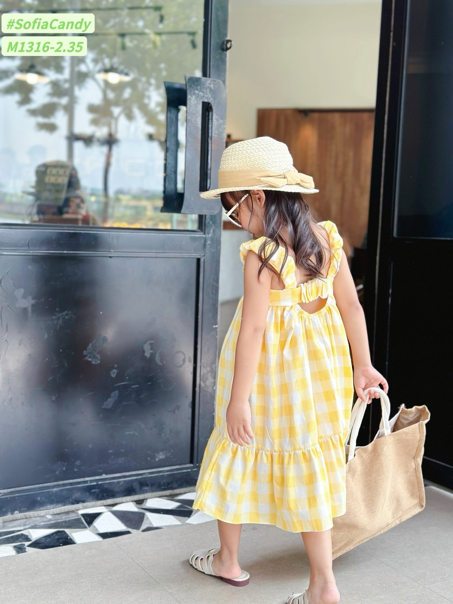 V00047 - Váy Mia Kids thô kẻ caro nhiều màu BG size 1-10y