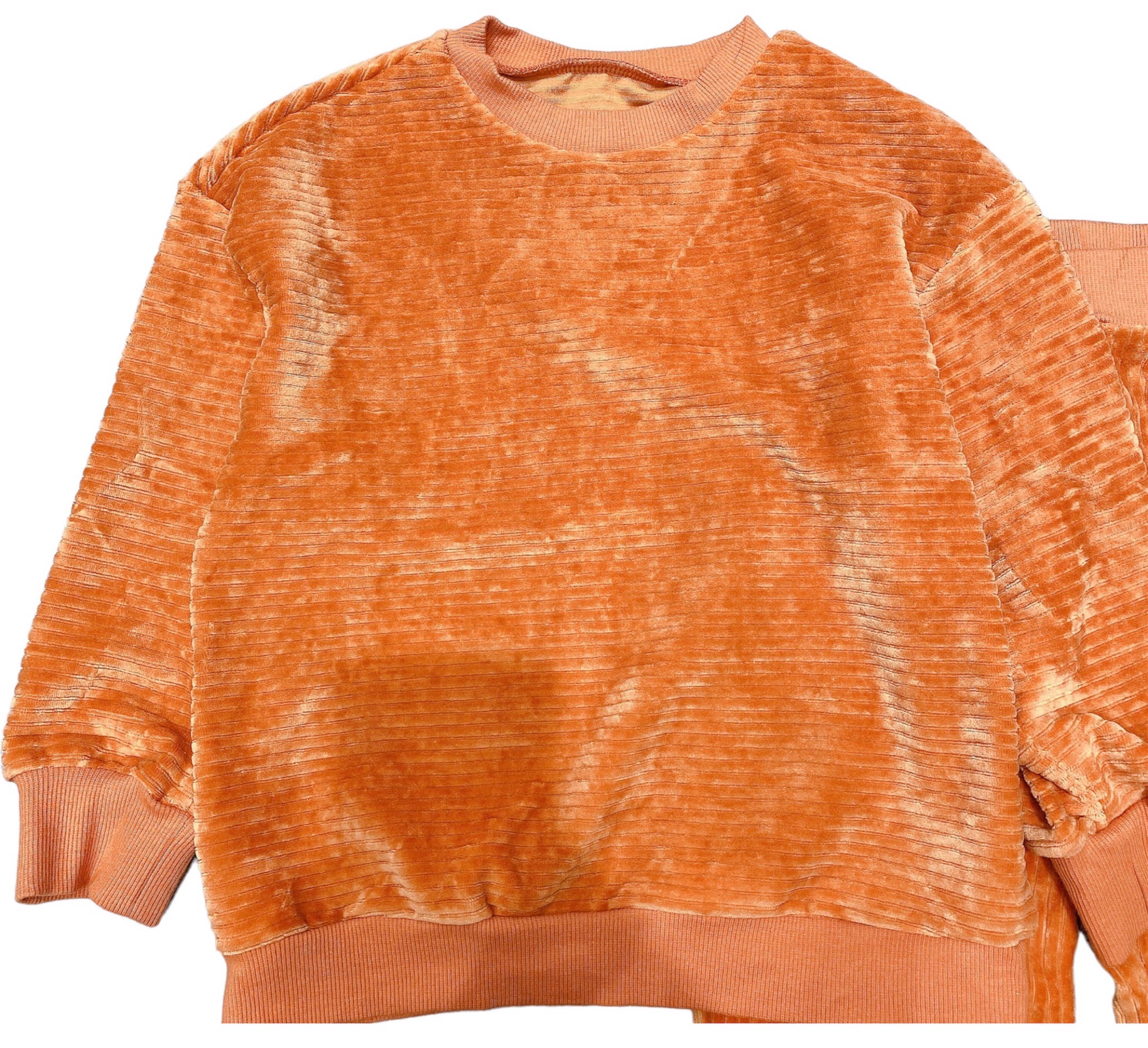 Bộ nhung Moimoln màu cam trơn size 120