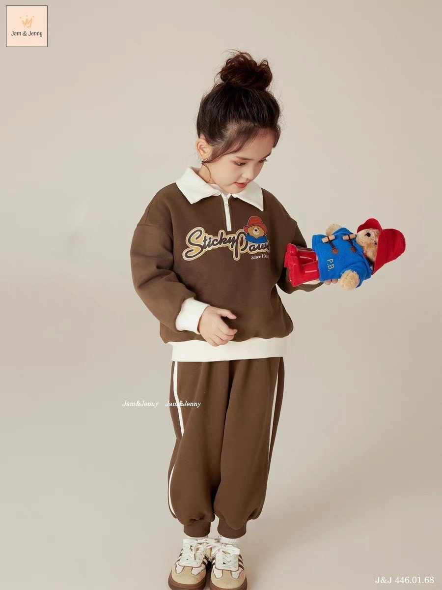 Bộ nỉ Jam&Jenny cổ đức Sticky Paus 3 màu size 2 - 12y