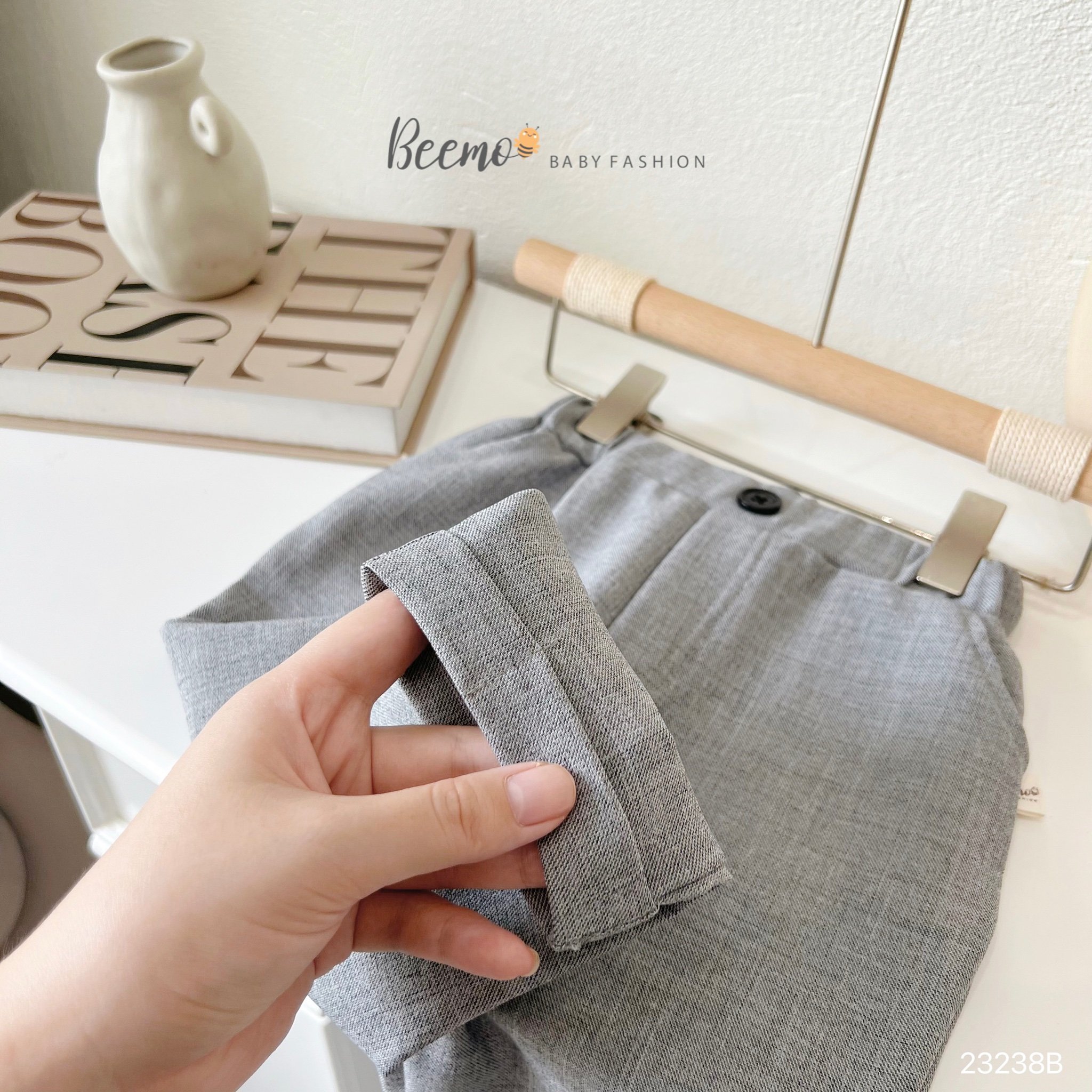 Bộ vest Beemo phối cổ phối viền túi đen 2 màu size 80 - 130