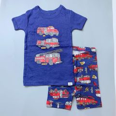 Bộ cotton Babygap bé trai - navy xe cứu hoả