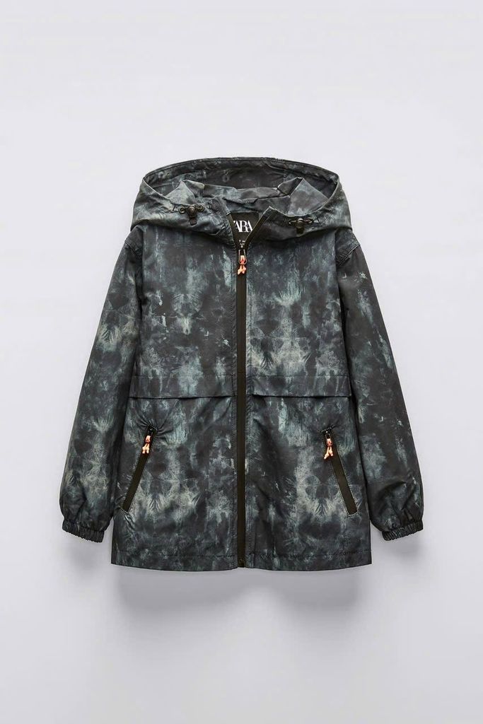 Áo khoác gió ZR màu loang đen nâu cho bé trai size 6-14y