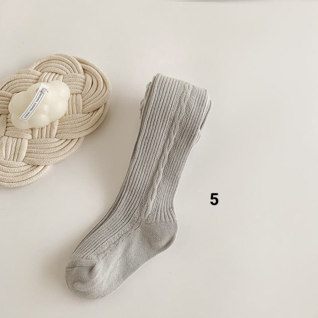 Quần tất trơn 6 màu dệt vặn thừng nhỏ size 3 - 9y