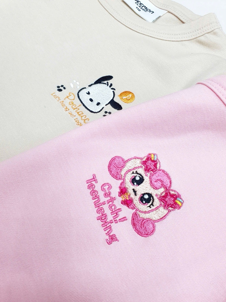 BM2510ST02 - Bộ cotton Beemon 2 màu hồng/be cho bé size 110-150