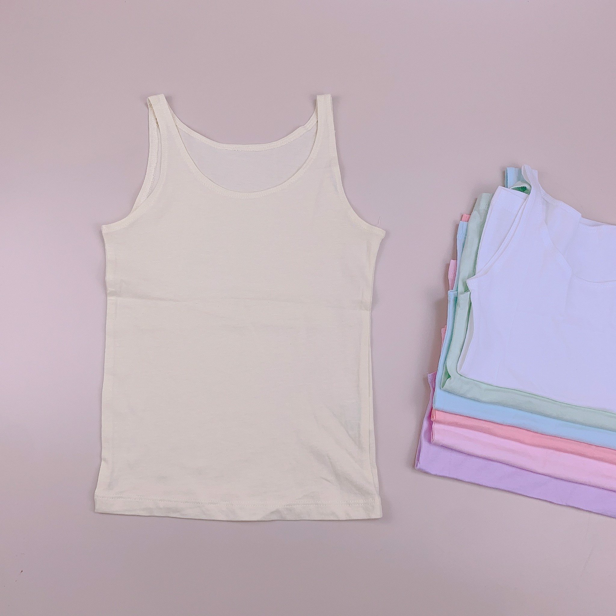 Áo cotton ba lỗ Topten trơn nhiều màu size 110 - 160