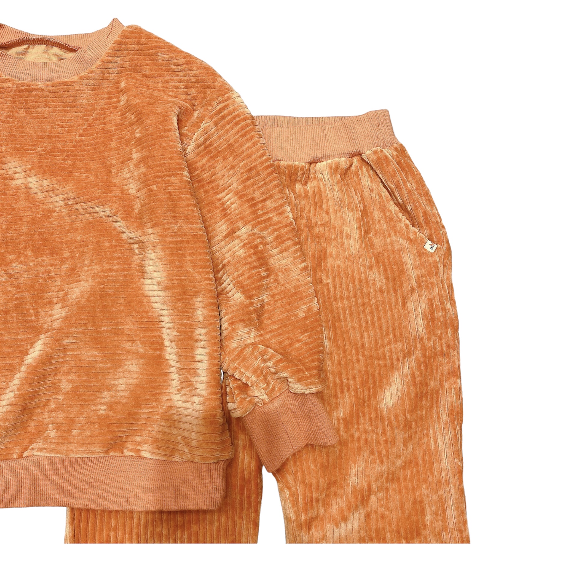 Bộ nhung Moimoln màu cam trơn size 120