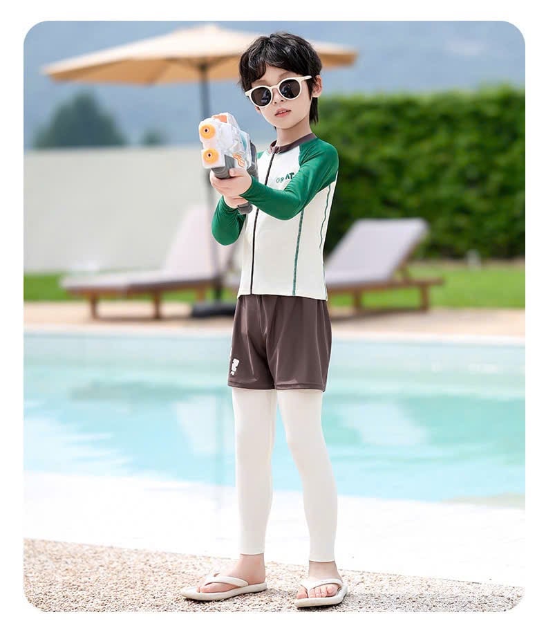 22031 - Bộ bơi YUKE dài tay, quần dài chống nắng cho bé trai size XL-6XL