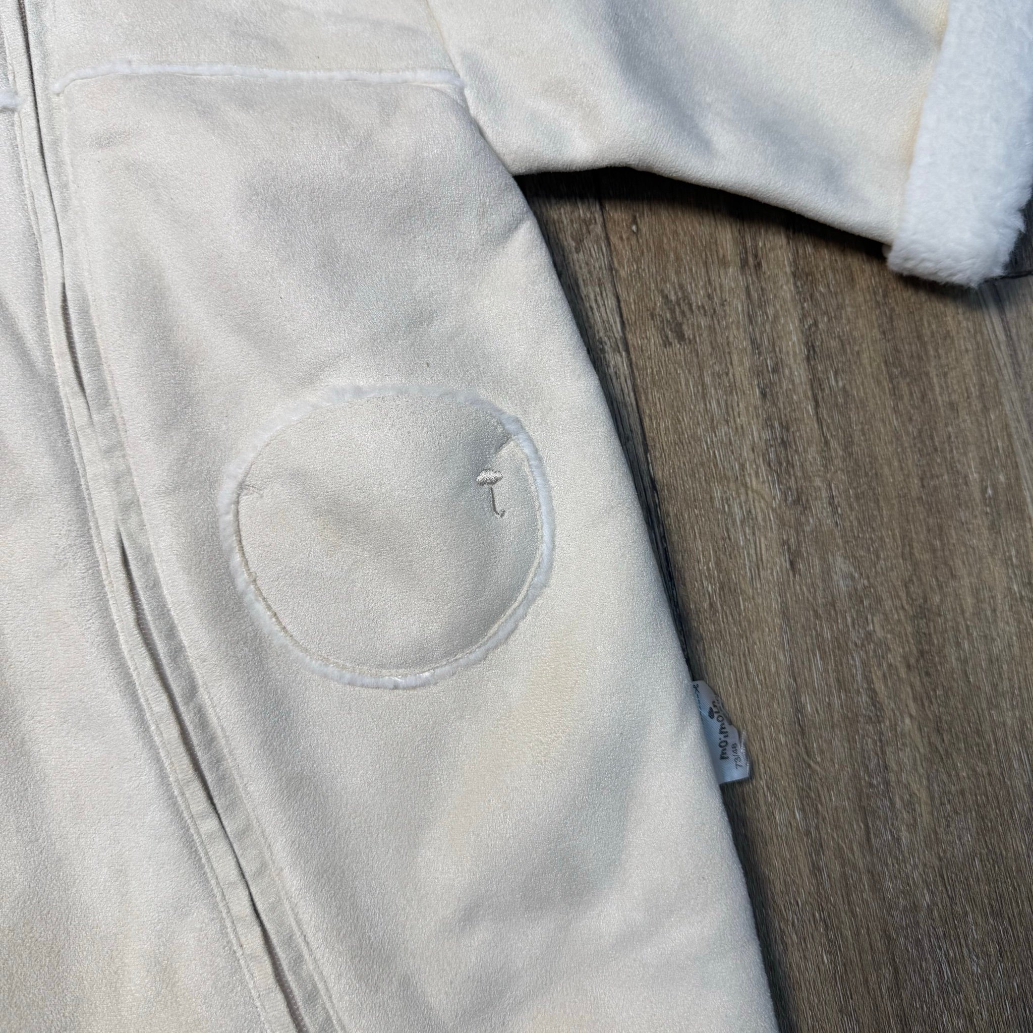 Body da lộn Moimoln xuất Hàn màu kem cho bé size 73/80