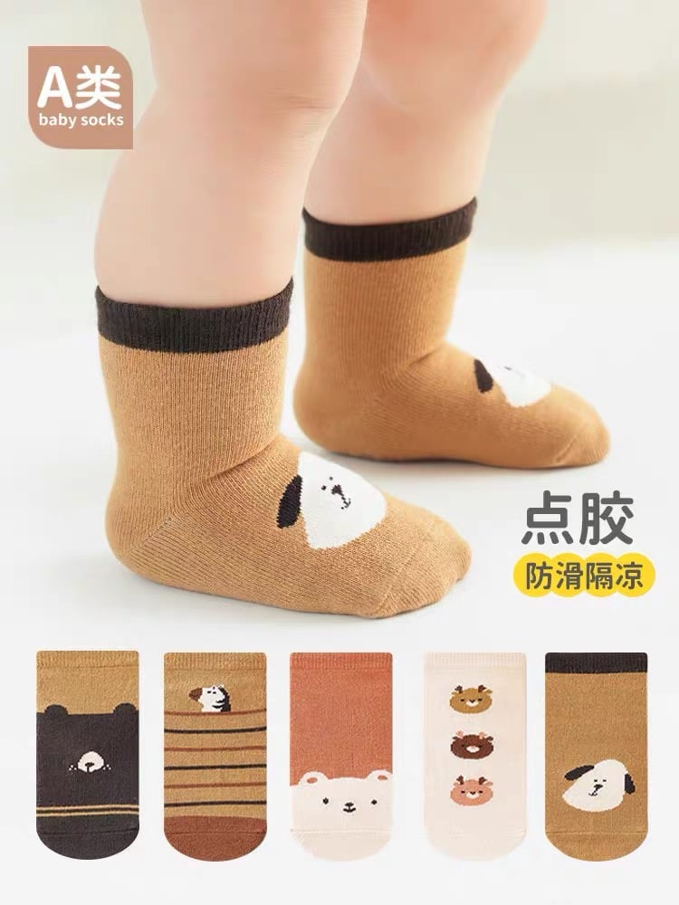 Tất chống trượt cao cổ Hug Elephant 5 màu size 1 - 5y