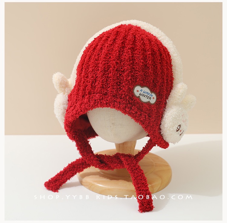 Mũ len giả bịt tai nhiều màu cho bé size 2-8y