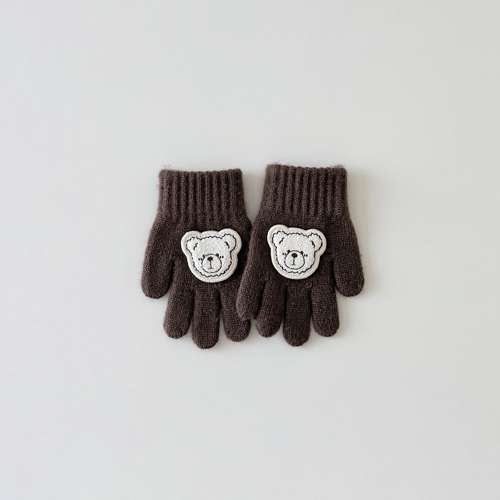 Găng tay hình gấu nhiều màu cho bé size 3-6y