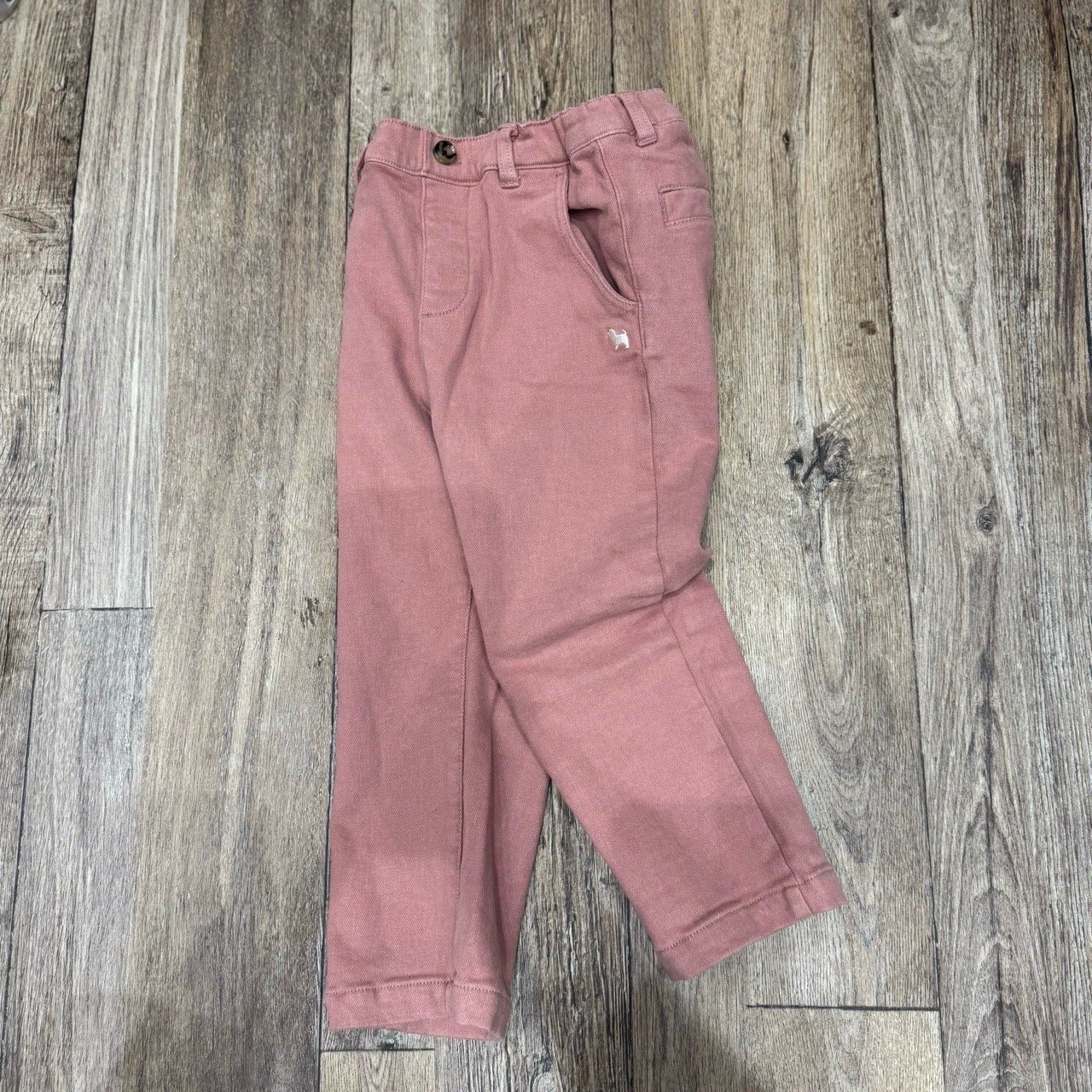 Quần kaki nỉ BD Baby màu hồng đất cho bé size 110/120